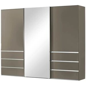 Höffner Schwebetürenschrank, 3-türig Mitta ¦ braun ¦ Maße (cm): B: 250 H: 23