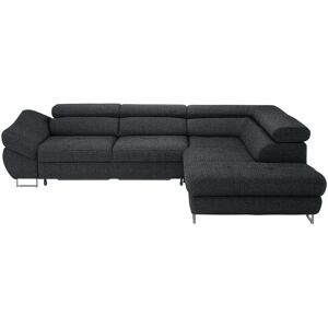 switch Ecksofa aus Flachgewebe Fabio ¦ grau ¦ Maße (cm): B: 280 H: 69