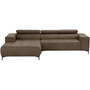 switch Ecksofa aus Mikrofaser Caro ¦ braun ¦ Maße (cm): B: 289 H: 93