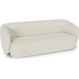 NV GALLERY 3-Sitzer Sofa VOLTA - 3-Sitzer Sofa, Bouclé Stoff in Oatmeal Weiß, B220 - Weiß