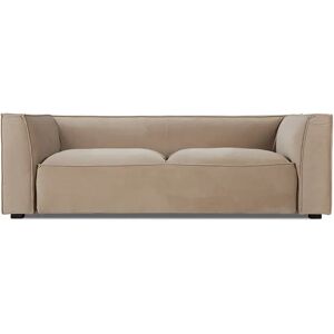 NV GALLERY 3-Sitzer-Sofa AUSTER - 3-Sitzer-Sofa, Samt in Lafayette Taupe, B220 - Beige / Schwarz