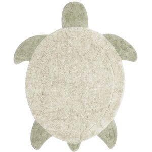 Lorena Canals - Sea Turtle Teppich, 110 x 130 cm, natur / olive