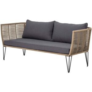 Bloomingville - Mundo Sofa mit Kissen, braun / grau