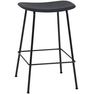 Muuto - Fiber Barhocker Tube Base H 65 cm, schwarz