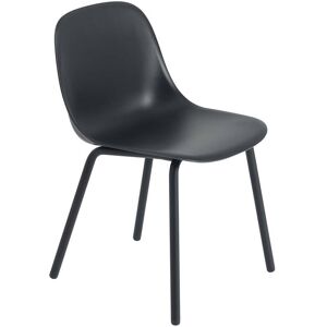 Muuto - Fiber Outdoor Stuhl, anthrazit schwarz