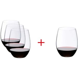 Riedel - O Wine Weingläser, Cabernet / Merlot, transparent, 600 ml (3+1 gratis)