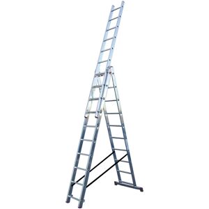 Krause Corda Mehrzweckleiter mit Treppenfunktion 3x10 Sprossen