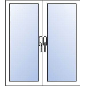 Scheurich Aluminium Balkontür 2-flügelig - RAL 9016