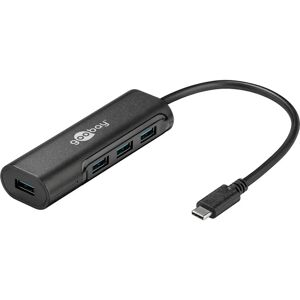 Goobay USB 3.2 GEN 1 (USB 3.0) USB-C auf USB-A Adapter - 4 Ports - Schnell-Ladegerät - 5Gbit/s