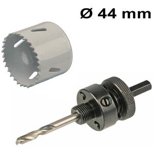 HOFTRONIC™ Bohrlochsäge Set Ø 44 mm Bi-Metall + Adapter mit Bohr