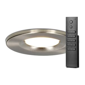 HOFTRONIC™ Komplettset 10 Stück dimmbaren LED Einbaustrahlern Edelstahl Venezia 6 Watt 2700K IP65 inkl. Fernbedienung