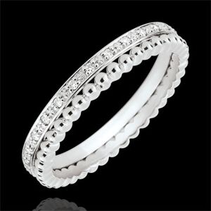 Edenly Ring Fleur de Sel - Doppelring - Diamant - WeiÃŸgold 9 Karat