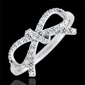 Edenly Feine Schleife mit Diamanten - Silber und Diamanten