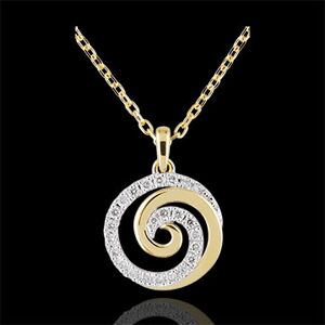 Edenly Collier Spirale der Liebe WeiÃŸgold und Gelbgold