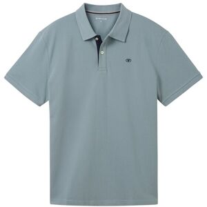 TOM TAILOR Herren Basic Poloshirt, grün, Uni, Gr. XL