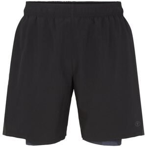 TOM TAILOR Herren 2-in-1 Shorts, schwarz, Uni, Gr. XL