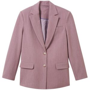 TOM TAILOR Damen Oversized Blazer mit recyceltem Polyester, rosa, Uni, Gr. 40