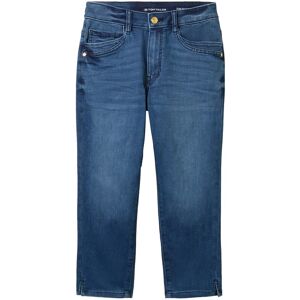 TOM TAILOR Damen Kate Caprijeans, blau, Uni, Gr. 27