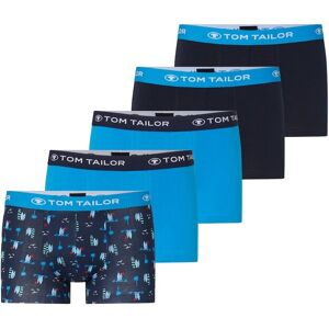 TOM TAILOR Herren Boxershorts im 5er Pack, blau, Logo Print, Gr. S/4