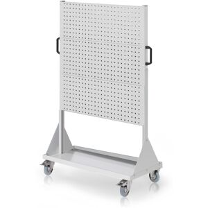 Kappes Systeme Kappes RasterMobil® mobiler Arbeitsplatzschrank Größe 4 1580x1000x500mm 6 Lochplatten 6-teilig lichtgrau