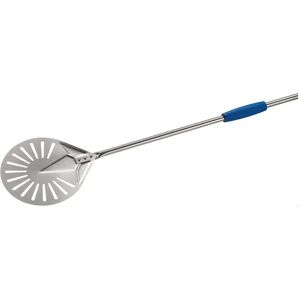 Gi.Metal Pizzaschaufel - Ø20 cm - perforiert - Griff: 120 cm - Edelstahl I-20F/120