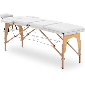 physa Massageliege klappbar - extrabreit (70 cm) - neigbare Fußstütze - Buchenholz - weiß PHYSA DINAN WHITE