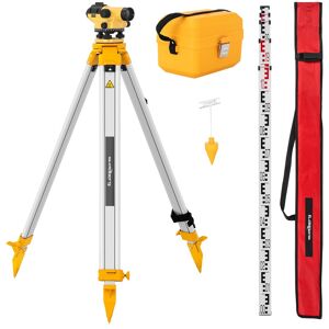 Steinberg Systems Nivelliergerät - mit Stativ und Nivellierlatte - 28-fache Vergrößerung - 36-mm-Objektiv - Abweichung SBS-LIS-28/36