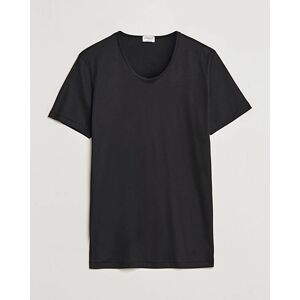 Zimmerli of Switzerland Sea Island Cotton Crew Neck T-Shirt Black