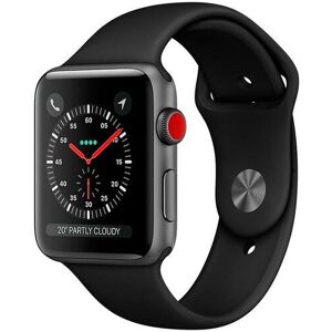 Apple Watch Series 3 (2017) 38 mm Aluminium GPS + Cellular grau Sportarmband schwarz