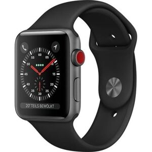 Apple Watch Series 3 (2017) 42 mm Aluminium GPS + Cellular grau Sportarmband schwarz