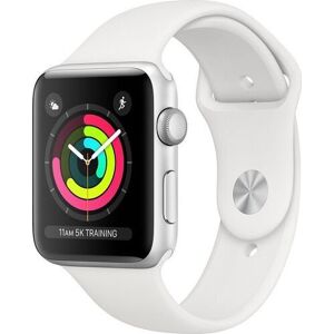 Apple Watch Series 3 (2017) 42 mm Aluminium GPS + Cellular silber Sportarmband weiß