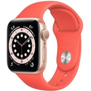 Apple Watch Series 6 Aluminium 40 mm (2020) GPS gold Sportarmband Zitruspink