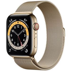 Apple Watch Series 6 Edelstahl 44 mm (2020) gold Milanaise Armband Gold