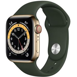 Apple Watch Series 6 Edelstahl 44 mm (2020) gold Sportarmband Zyperngrün