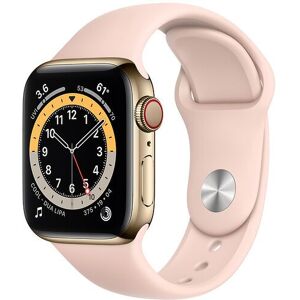 Apple Watch Series 6 Edelstahl 44 mm (2020) gold Sportarmband Sandrosa