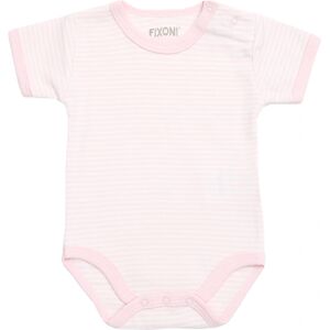 FIXONI® - Kurzarm-Body BASIC gestreift in rosa, Gr.50