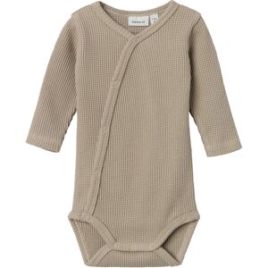 name it - Langarm-Body NBN WAFFELSTRICK in pure cashmere, Gr.56