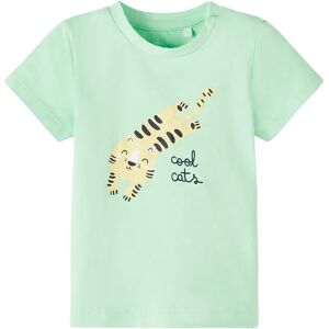 name it - T-Shirt NBMFUNO - TIGER in green ash, Gr.56