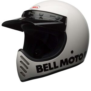Bell Moto-3 Crosshelm Classic Solid Gloss White Gr. S 55/56