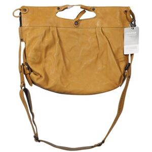 aunts & uncles Damen Handtasche, gelb, Leder - Second Hand