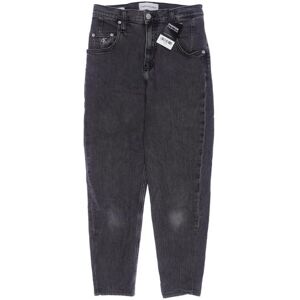 Calvin Klein Jeans Damen Jeans, grau, Gr. W27 L24, Elasthan, Baumwolle, Leder - Second Hand