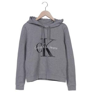 Calvin Klein Jeans Damen Kapuzenpullover, grau, Gr. XS, Baumwolle - Second Hand