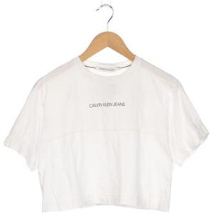 Calvin Klein Jeans Damen T-Shirt, weiß, Gr. S - Second Hand