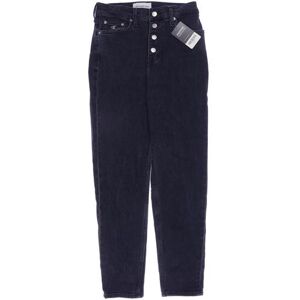 Calvin Klein Jeans Damen Jeans, marineblau, Gr. W26 L28, Elasthan, Baumwolle, Leder - Second Hand