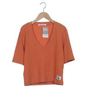 Calvin Klein Jeans Damen T-Shirt, orange, Gr. M - Second Hand