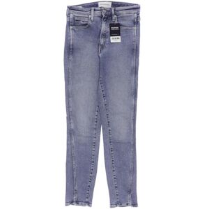 Calvin Klein Jeans Damen Jeans, blau, Gr. W28 L28, Elasthan, Baumwolle, Leder - Second Hand