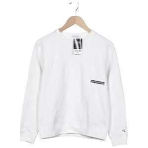 Calvin Klein Jeans Herren Hoodies & Sweater, weiß, Gr. EU 164, Baumwolle, Synthetik - Second Hand