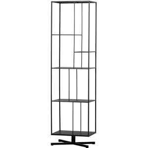 Pharao24.de Standregal aus Metall in Schwarz 184 cm hoch - 50 cm breit