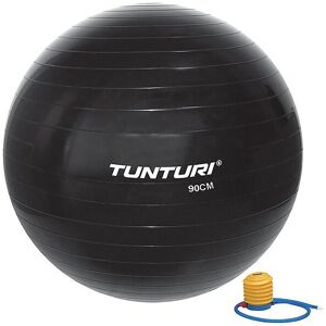 TUNTURI Gymnastikball 90 cm mit Pumpe schwarz 14TUSFU286