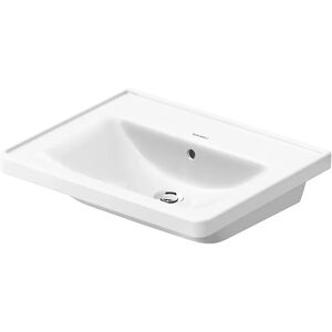 Duravit D-Neo Möbelwaschtisch 60 cm, ohne Hahnloch, mit Überlauf